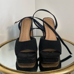 Asos black block heels